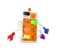 Qianly Enchufe Sensorial Infantil Tablero de Educacional Juego para Mejorar Destreza Manual Actividades Musicales Material PP Adecuado para Niños