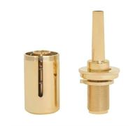 Qianly Entrenador de Latón para Metales Guía de Embocadura Herramienta de Práctica Dispositivo de Presión Regulado Diseño Compacto Portátil de Latón, Dorado