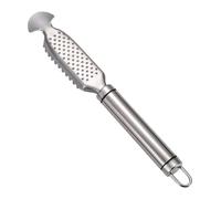 Qianly Escamador de Pescado Manual Escamador Rascador Quitapescas con Dentada de Acero Inoxidable Mango Suave para Agarre Cómodo También, Mango de Doble Alambre, tal como se describe