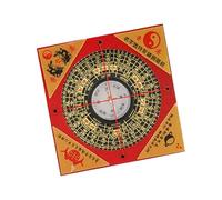 Qianly Feng Shui Brújula Luopan de Madera Compacto Portátil Diseño Retro Y Función Decorativa Adecuada para Hogar Consultoría Geomántica Actividades, 8cm