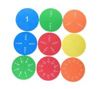 Qianly Fichas de Fracciones, Ligeras Y Coloridas, para Manipulación Matemática Y Material Didáctico para La Educación en El Hogar.