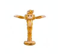 Qianly Figura Decorativa Mono Bordes Lisos Resina Ornamento del Hogar para Mueble Auxiliar, Entrada, Mono Titanic
