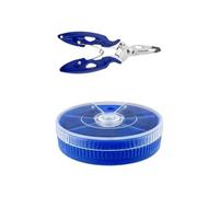 Qianly Fishing Clamp Alicate para Pesca Pinza para Pesos Cortahílos Preciso Caja Portátil para Tackle Metal Robusto Mango Ergonómico Adecuado para Río Senderismo