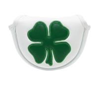Qianly Funda de Palo de Golf Funda Protector Cubierta Cabezal Accesorio Juego PU Cuero con Protección para Traslados y, Blanco, Trébol Grande Pequeño Semicírculo