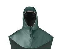 Qianly Gorro Impermeable Capuchón con Capa Protectora Y Cubre Cuello Material PVC Robusto para Trabajos de Esmerilado Pulverización Limpieza, Verde