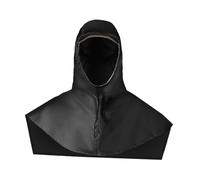 Qianly Gorro Impermeable Capuchón con Capa Protectora Y Cubre Cuello Material PVC Robusto para Trabajos de Esmerilado Pulverización Limpieza, Negro
