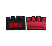 Qianly Guantes de Boxeo de Gel de MMA Half Mitts Ejercicio Gear de protección Transpirable Adultos para Kickboxing Karate Taekwondo Sanda Grappling, Rojo