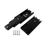 Qianly Guías Deslizantes para Cajones, Fáciles de Instalar, de Metal, para Cajones, Cómodas, Armarios Y Cocinas, Negro, Length 4 Inch