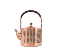 Qianly Hervidor Cobrizo con Colador Estilo Tradicional Tetera Cobre Resistente Al Temperatura para Cocina, 2000 Ml, Gran Compasión Gran Mantra De La Compasión