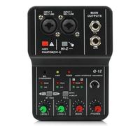 Qianly Inrfaz Audio USB Compacto Mezclador con Tarjeta Sonido Profesional Tarjeta Sonido Exrna para Podcasrs, Músicos