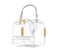 Qianly Jaula Transportadora de Hámster Jaula Portátil para Transporte de Mascotas Pequeñas Hábitat para Jerbos Y Ratones Diseño Transparente Y Resistente Ad, Amarillo