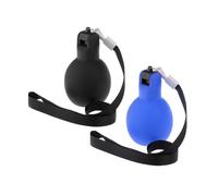 Qianly Juego de 2 Silbatos Deportivos con Correas para El Cuello para Actividades Al Aire Libre, Azul Real Negro