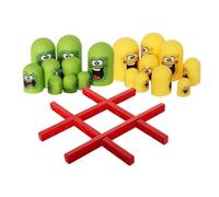 Qianly Juego de en Raya Tablero Estrategia Rompecabezas Educativo Juguete de Mesa Interactivo Material PP Resistente Adecuado para Niños Reuniones