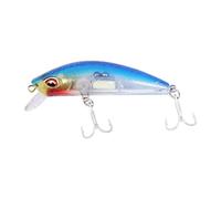 Qianly Juego de Señuelos Hard Fishing Minnow Bass Crank Set Swim Deep Diving Hinching con Anzuelo para Lubina, Trucha Y Roja, Espalda Azul