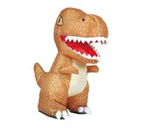 Qianly Juguete Eléctrico Dinosaurio Inflable Control Remoto Inflación Automática Rotación de 360 Grados Y Música Activa Adecuado para Niños Fiestas de Cumple, MarrÓn
