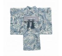 Qianly Kimono Muñeca Estilo Japonés Kimono Miniatura Tradicional Asiático Indumentaria Decorativa , Azul Grisáceo con Bayas