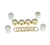 Qianly Kit de Ejes para Monopatín/Longboard: Arandelas, Tuercas Y Espaciadores, Dorado
