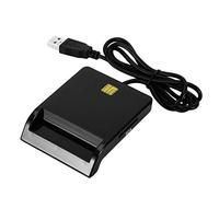 Qianly Lector de Tarjetas Inteligentes USB 2.0 Lector de Chip CAC ID EMV SIM Eid de Contacto con Instalación Plug and Ranura Compatible con Acceso