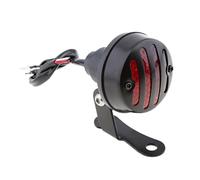 Qianly Luz Trasera de LED con Soporte de Matrícula Marco de Metal Parada Redonda Clásica Apta para Fanáticos de s Personalizadas Bobber Chopper