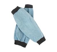 Qianly Manguitos de Soldadura Guantes Laborales Resistentes Desgaste Aislamiento Térmico Cuero Pu Ligeros Adecuados para Soldadores Bricolaje Estufas Leña Ba, Azul