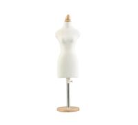 Qianly Maniquíes para Vestidos de Muñecas, Cuerpos de Muñecas, Ropa para Muñecas, Accesorios para Fotos, Mini Maniquíes de Costura en Miniatura para Jardín D, Base Redonda de 46 cm.