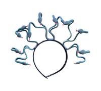 Qianly Medusa Headband Snake Tiara Cadera Halloween Accesorios para el cabello para mujeres para Rave, Verde Oscuro