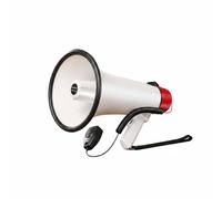 Qianly Megáfono Plegable Sonido Potente Amplificador de Voz Portátil Tarjeta Tf Amplificador de Voz para Mercado, Exterior, Megáfono De 40W De Alta Potencia Rojo Y Blanco Con Micrófono Y Cargador