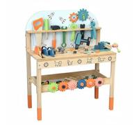 Qianly Mesa de Herramientas de Madera Multifuncional Banco Trabajo Infantil Madera Montaje y Desmontaje Banco Trabajo Infantil para Niños, Niñas, Casa, Multicolor