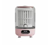 Qianly Mini Lavadora Portátil Lavadora Secadora Rotativa Compacta para Ropa Interior Calcetines Prendas Delicadas con Tapa Visible USB Plástico 25.5x15cm Adecuada para Estudiante, Rosa