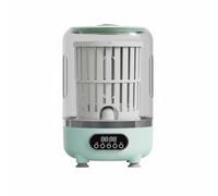 Qianly Mini Lavadora Portátil Lavadora Secadora Rotativa Compacta para Ropa Interior Calcetines Prendas Delicadas con Tapa Visible USB Plástico 25.5x15cm Adecuada para Estudiante, Verde