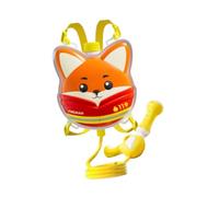 Qianly Mochila Rociadora de Agua Infantil con Diseño de Dibujos Accesorios de Juego Funcionamiento Manual Tipo Empuje Correa Ajustable Adecuada para Juegos E, Bombero Fox