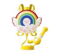 Qianly Mochila Rociadora de Agua Infantil con Diseño de Dibujos Accesorios de Juego Funcionamiento Manual Tipo Empuje Correa Ajustable Adecuada para Juegos E, Arcoíris
