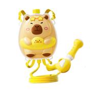 Qianly Mochila Rociadora de Agua Infantil con Diseño de Dibujos Accesorios de Juego Funcionamiento Manual Tipo Empuje Correa Ajustable Adecuada para Juegos E, Capibara