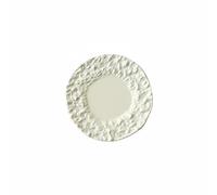 Qianly Modelo de Plato con Textura de Roca Diseño Realista Plato de Cena Miniatura con Textura y Resistente para Coleccionistas, Blanco Crema, 50-5mm