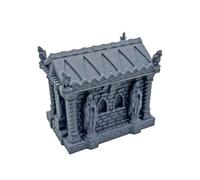 Qianly Modelo de Tumba con Techo Desmontable, Paisaje para Juegos de, Sin Pintar, para Coleccionistas.