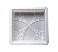 Qianly Molde de Forma para Bloque Cuadrado Decorativo Herramienta Moldeadora en PP Reutilizable Apta para Construcción Decoración Interior, Estilo a