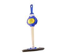 Qianly Mop Infantil Interactivo Kit de Limpieza Electrónico para Niños con Música Y Luces Estimula La Imaginación Enseña Responsabilidad con Pad Lavable, Azul