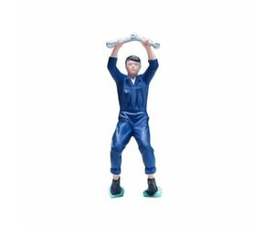 Qianly Muñeco Reparación Autos Escala 1/64 Figura Humana Realista Detallada Figura Mecánica en Miniatura, Mecánico Reparando Debajo del Coche