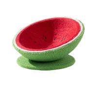 Qianly Nido de Sandía para Gatos, Rascador de Sisal para Gatos, Cama Moderna Resistente Al Desgaste, Cuenco Rascador para Gatos, Cama de Lujo para Mascotas, XL con Base