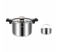 Qianly Olla de Acero Inoxidable Sin Recubrimiento Olla a Micropresión Multifuncional para Cocina