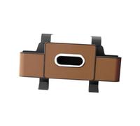 Qianly Organizador de Respaldo de Asiento Caja de Pañuelos Caja de Almacenamiento de Asiento Trasero Accesorios de Viaje de Cuero PU Soporte para Teléfono Pa, MarrÓn