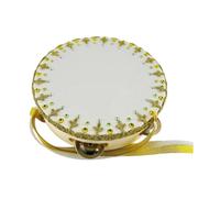 Qianly Pandereta de Ballet, Accesorio de Baile, Instrumento de Percusión Musical Dorado, Pandereta Artesanal para Jardín de Infancia, 6 Inch
