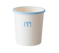 Qianly Papelera Cilíndrica 20 Litros Versátil Cubo con Presión Elegante Papelera Compacta Plástico para Baño,