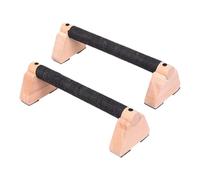 Qianly Paralelas de Madera para Ejercicios de Brazos, 2 Unidades con Soporte Seguro, 25cm