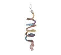 Qianly Percha Espiral para Pájaros Soporte de Cuerda Colgante Accesorio para Jaula Juguete Material Suave Adecuado para Loros Agapornis Canarios per, Degradado