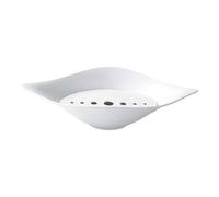 Qianly Plato Sashimi Melamina Banja Alimentos Marinos Apto Comida Fría Plato Pescado para Restaurantes, Catering, Buffet, Blanco, Pequeño
