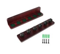 Qianly Porta Tacos de Billar Madera para Pared Soporte Organizador de Palos de Billar Accesorio Portátil Adecuado para Espacios Pequeños Y Clubes Tamaño, Burdeos