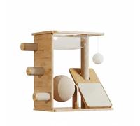 Qianly Rascador Multnivel Sisal Resistente Casa de Escalada Cavidad Tipo Cápsula Torre Rascadora para Interior