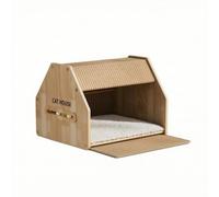 Qianly Rascador Ventilado Cama Estable Mueble para Gatitos, Casa para Gatos De Sisal Cerrada Jugar, Rascar, Dormir Todo En Uno
