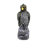 Qianly Señuelo de Águila Realista Señuelo Antipájaros Espantapájaros Decoración de Exteriores Figura de Ave de PE para Protección de Espacios Adecuado para, Águila De Ojos Triangulares De 12 Pulgadas